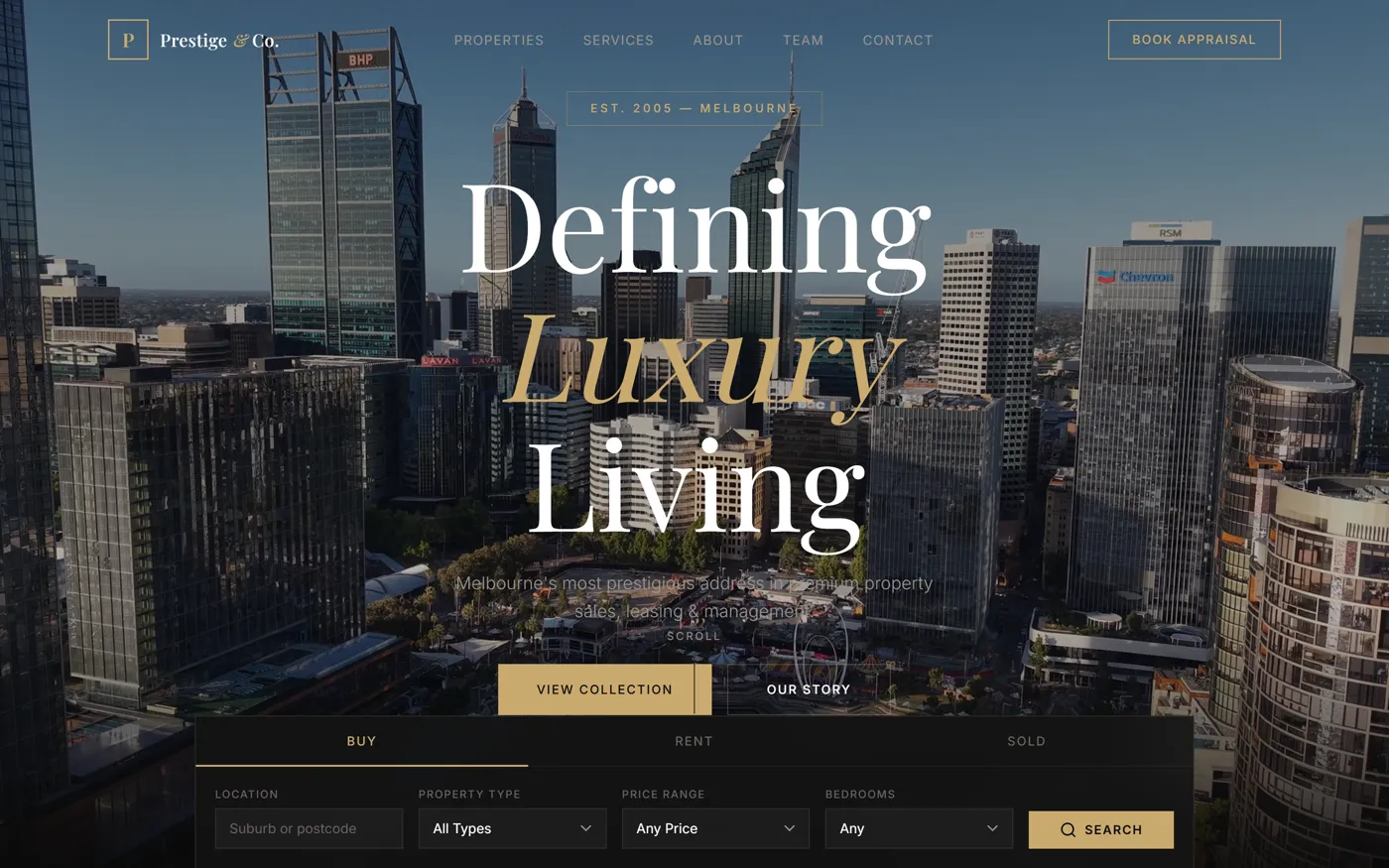 Prestige & Co. website