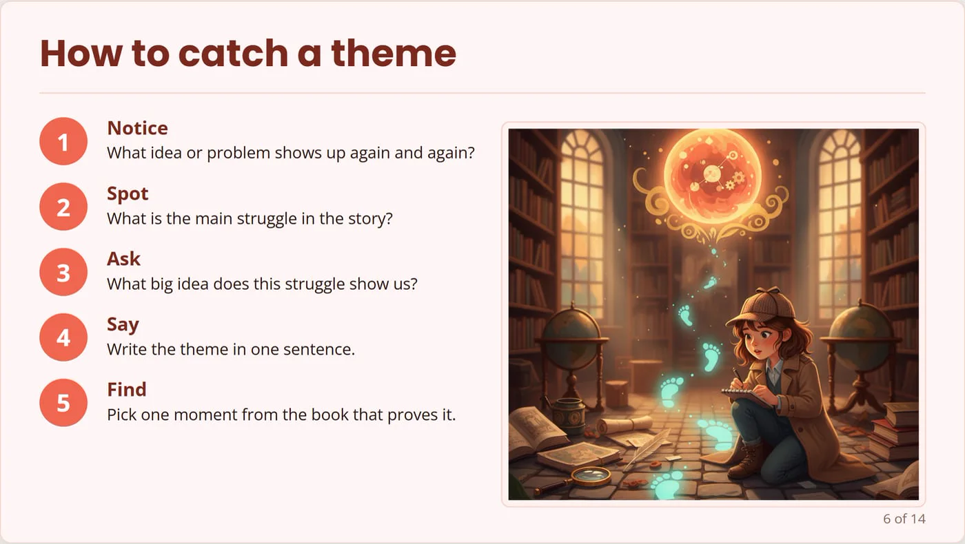 A generated process slide
